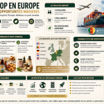Infographie afroshop Europe et import depuis le Cameroun : marché de 9 millions de consommateurs et 3 milliards d'euros