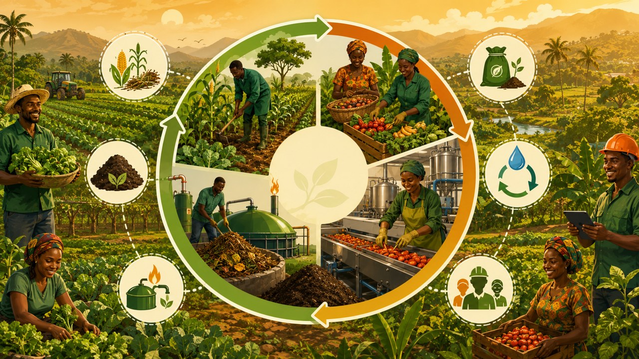Illustration de l'économie circulaire dans l'agribusiness au Cameroun