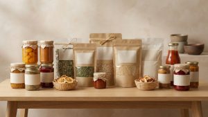Produits agroalimentaires camerounais bien emballés et étiquetés