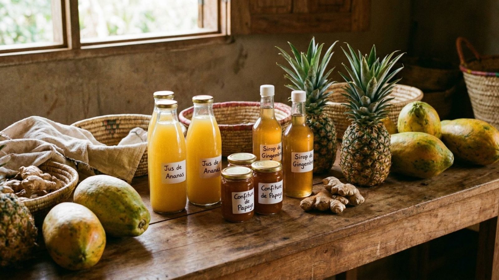 Produits transformés à base de fruits camerounais : jus, confiture et sirop