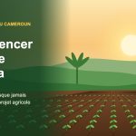 Parcelle de jeunes plants au lever du soleil, avec le titre Commencer avec ce qu’on a