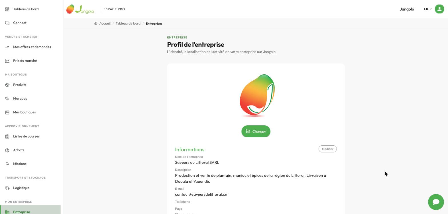 jangolo-entreprise-08-profil Comment enregistrer son entreprise sur Jangolo ? (Guide 2026)