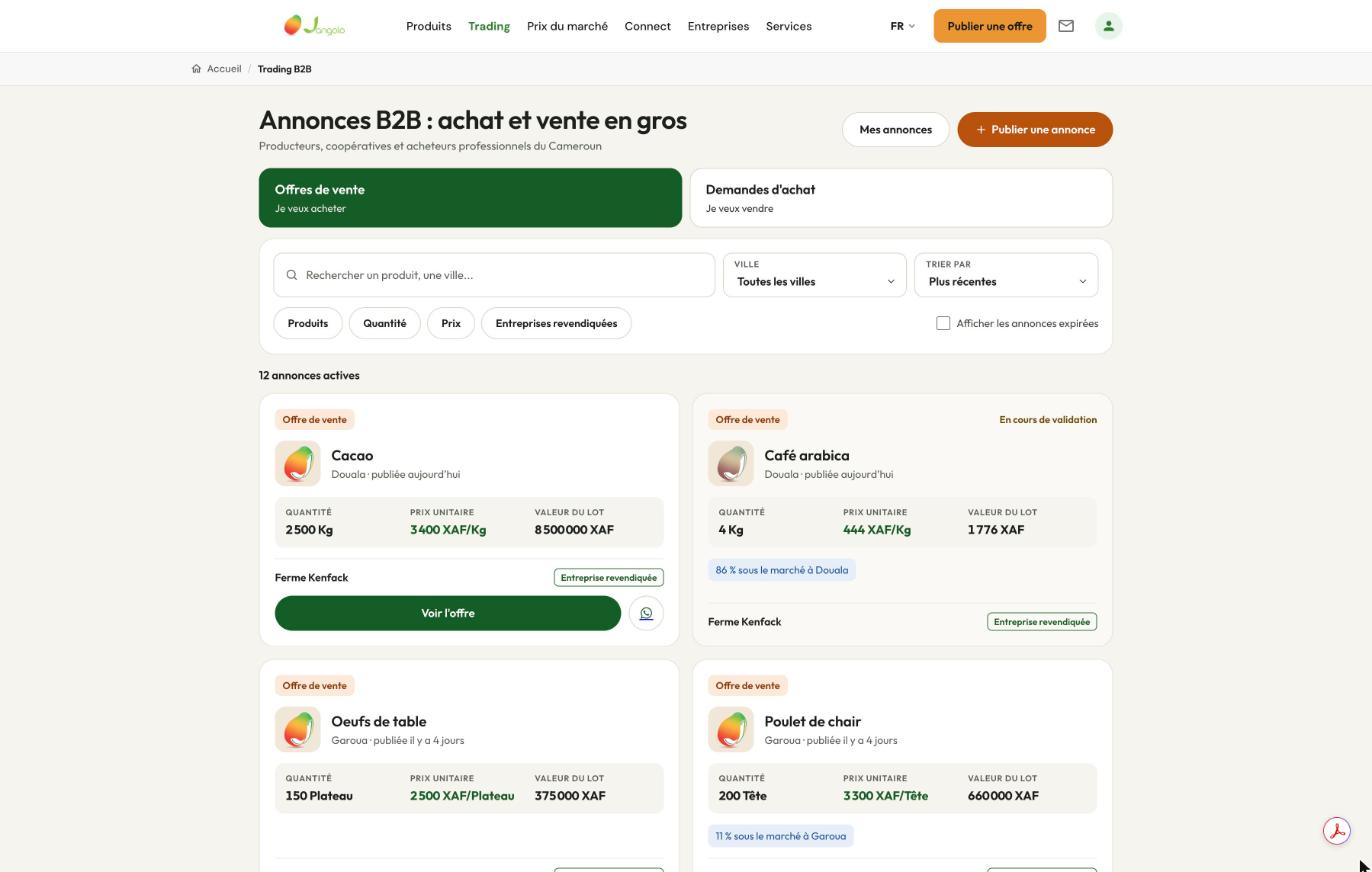 jangolo-trading-00-annonces-b2b Trading B2B on Jangolo: how to post a wholesale sale offer or purchase request (2026 guide)