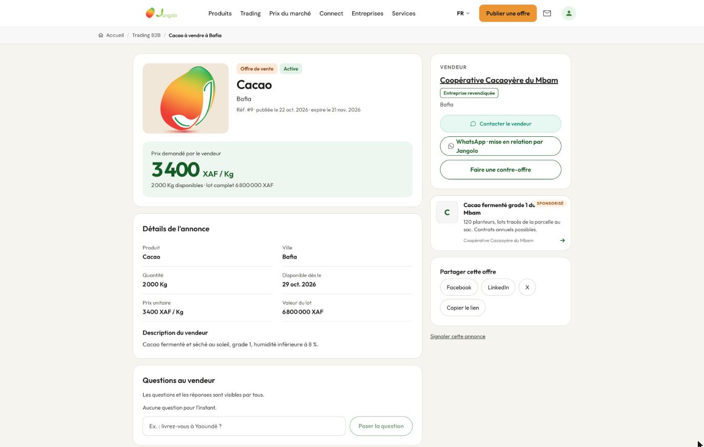 jangolo-trading-07-fiche-annonce-acheteur Trading B2B on Jangolo: how to post a wholesale sale offer or purchase request (2026 guide)